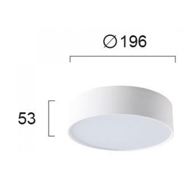 Πλαφονιέρα LED 23W 3000k Λευκό Jaxon 4183300 VIOKEF