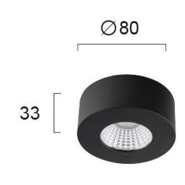 Σποτ Οροφής LED 5W 3000k Μαύρο Fani 4183401 VIOKEF
