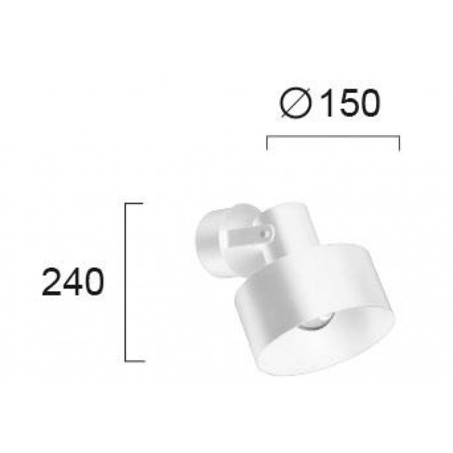 Σποτ Επίτοιχο Ε27 Λευκό Norton 4185200 VIOKEF
