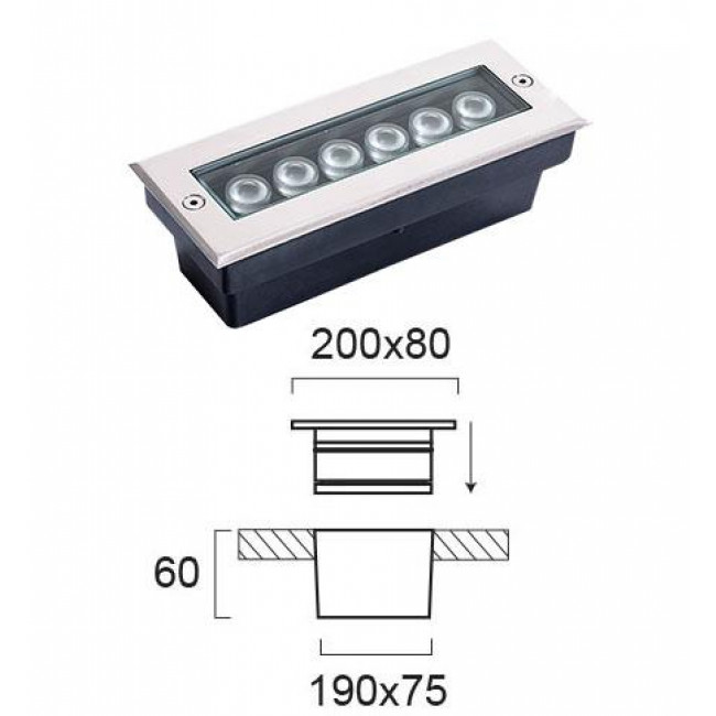 Φωτιστικό Χωνευτό LED 6W 3200k Ασημί Lotus 4187100 VIOKEF