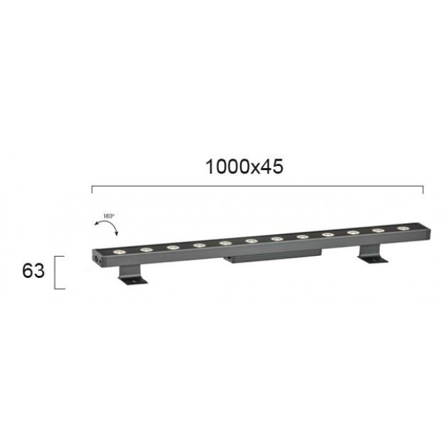 Φωτιστικό Δαπέδου LED 36W 3200k Ανθρακί Marvel 4187200 VIOKEF
