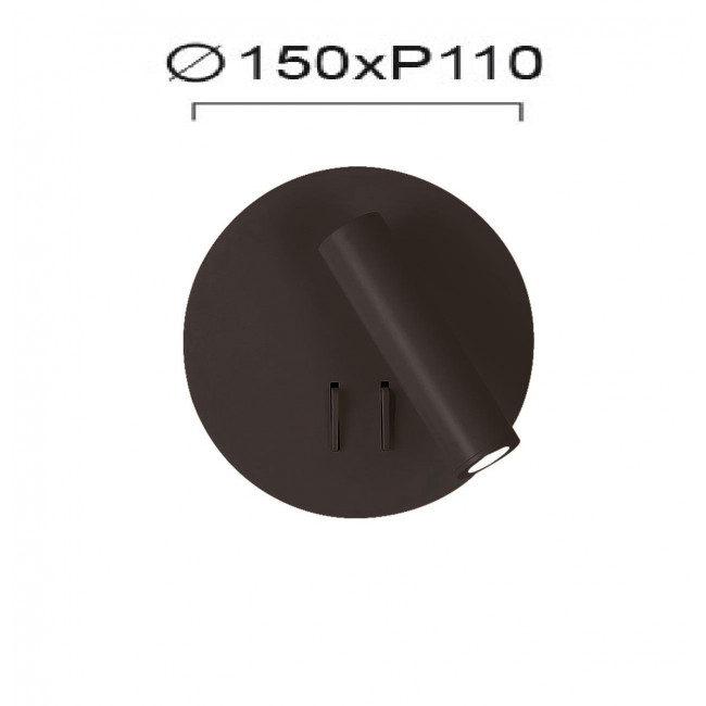 Απλίκα LED 3W 3000k Μαύρο Moby 4188201 VIOKEF