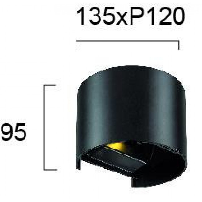 Απλίκα LED 6W 3000k Μαύρο Greg 4188701 VIOKEF