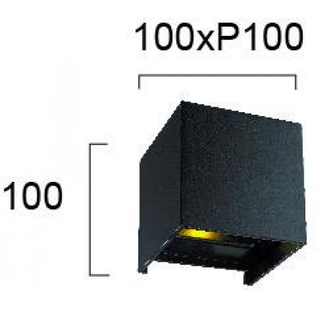 Απλίκα LED 6W 3000k Μαύρο Gregg 4188801 VIOKEF