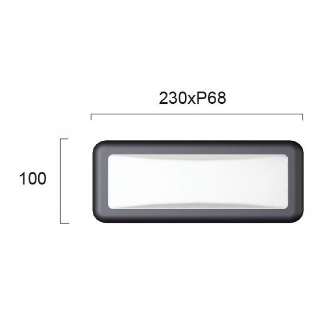 Απλίκα LED 6W 3000k Μαύρο Minos 4189700 VIOKEF