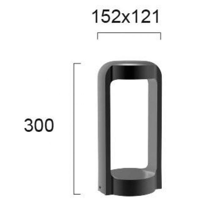 Φωτιστικό Κολώνα LED 13W 3000k Ανθρακί Jason 4190700 VIOKEF