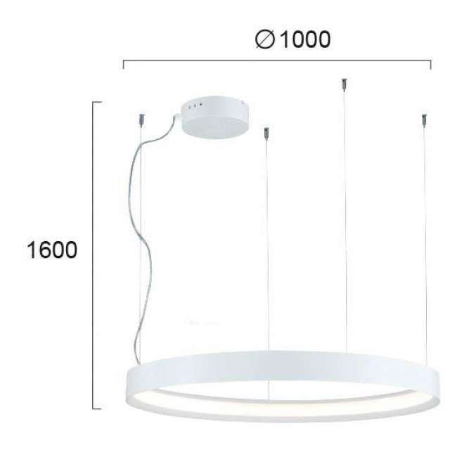 Φωτιστικό LED 87W 3000k Λευκό Verdi 4194100 VIOKEF