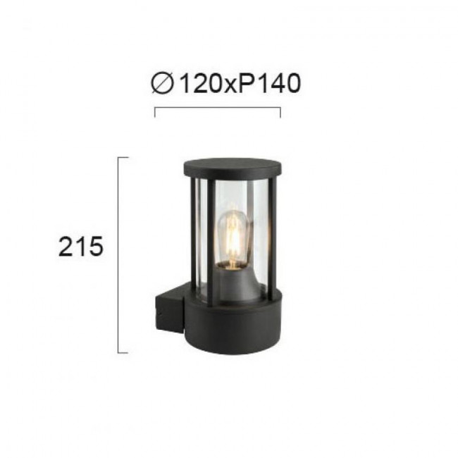 Απλίκα E27 Ανθρακί Aspen 4198400 VIOKEF