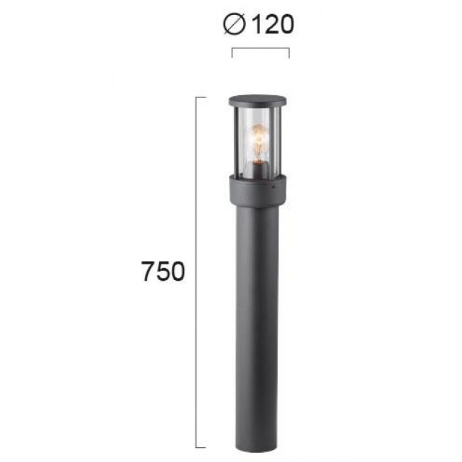 Φωτιστικό Κολώνα E27 Καφέ Aspen 4198600 VIOKEF