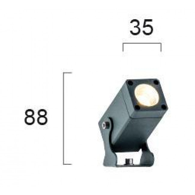 Σποτ Επίτοιχο LED 3W 3000k Ανθρακί Aris 4205300 VIOKEF