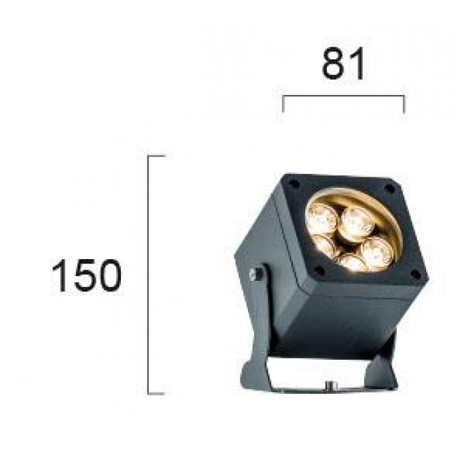 Σποτ Επίτοιχο LED 10W 3000k Ανθρακί Aris 4205400 VIOKEF