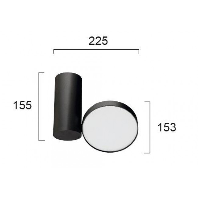 Σποτ Οροφής LED 18W 3000k Μαύρο Markos 4208201 VIOKEF