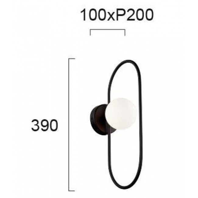 Απλίκα G9 Μαύρο Και Λευκό Fancy 4208900 VIOKEF