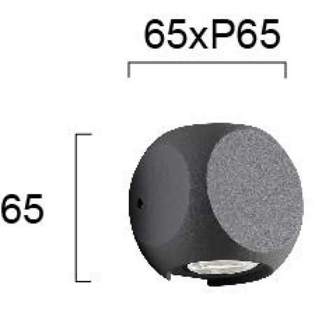 Απλίκα LED 4W 3000k Ανθρακί Balito 4210901 VIOKEF