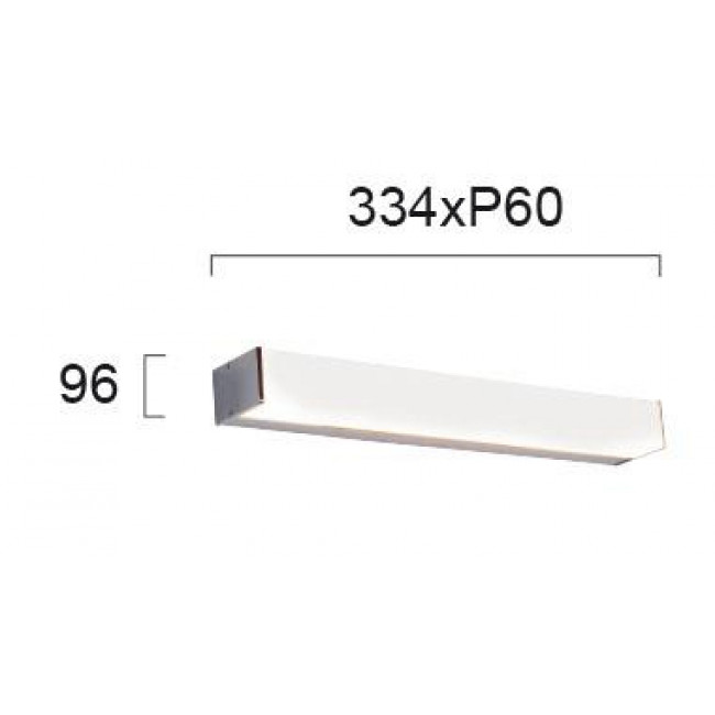 Απλίκα Μπάνιου LED 15W 3000k Χρώμιο Και Λευκό Robin 4212200 VIOKEF