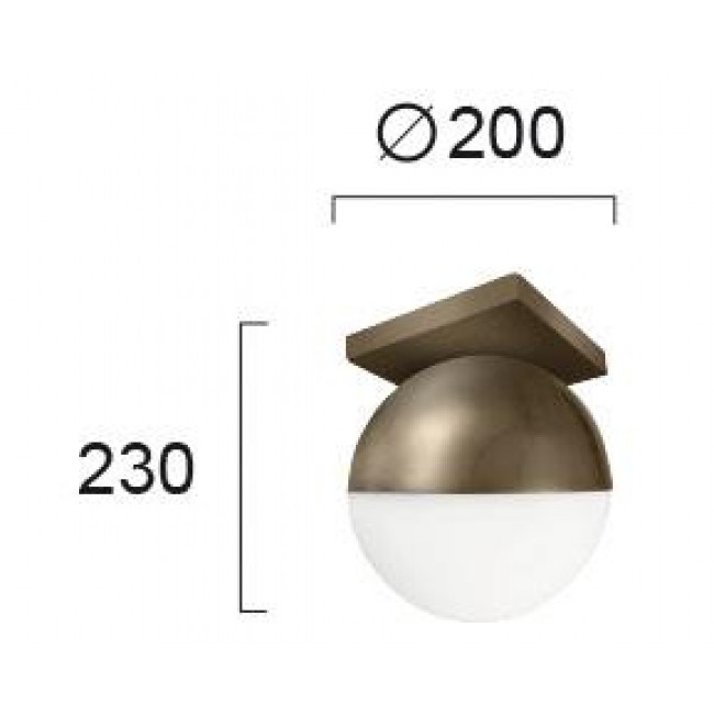 Φωτιστικό Μονόφωτο E27 Οξυντέ Και Λευκό Violla 4212500 VIOKEF