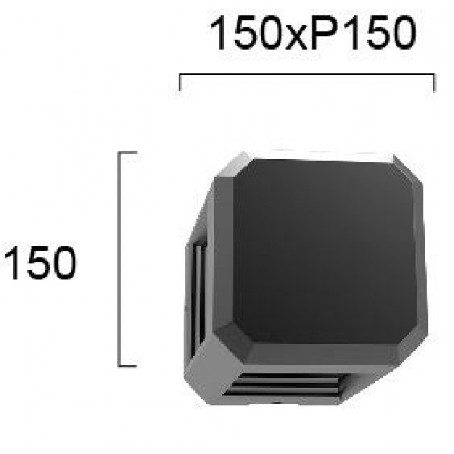 Απλίκα LED 13W 3000k Ανθρακί Bios 4212900 VIOKEF