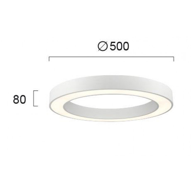Πλαφονιέρα LED 38W 3000k Λευκό Apollo 4214100 VIOKEF