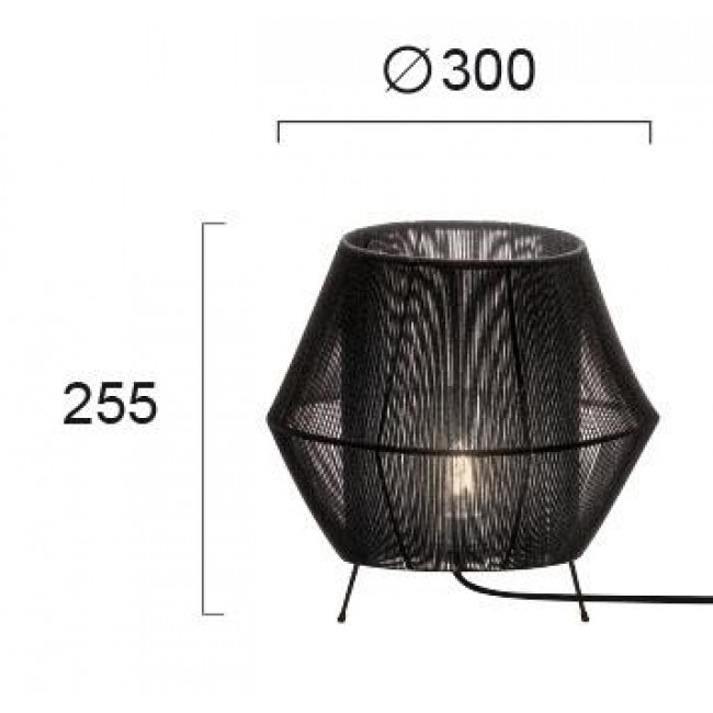 Πορτατίφ Ε27 Μαύρο Zaira 4214201 VIOKEF