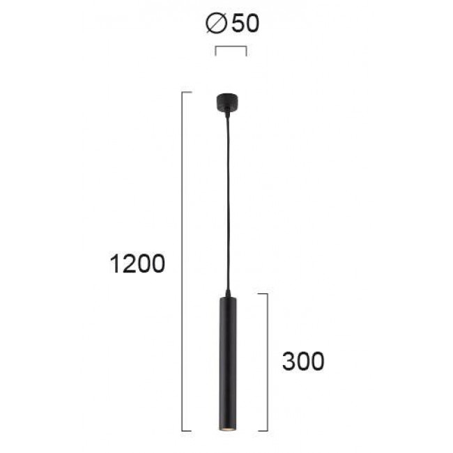Φωτιστικό LED 10W 3000k Μαύρο Nestor 4214301 VIOKEF
