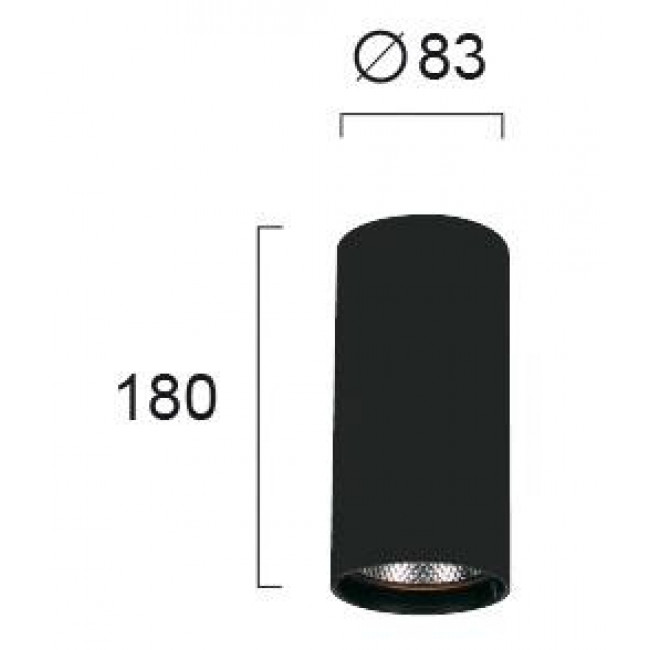 Σποτ Οροφής LED 30W 3000k Μαύρο Nestor 4214401 VIOKEF