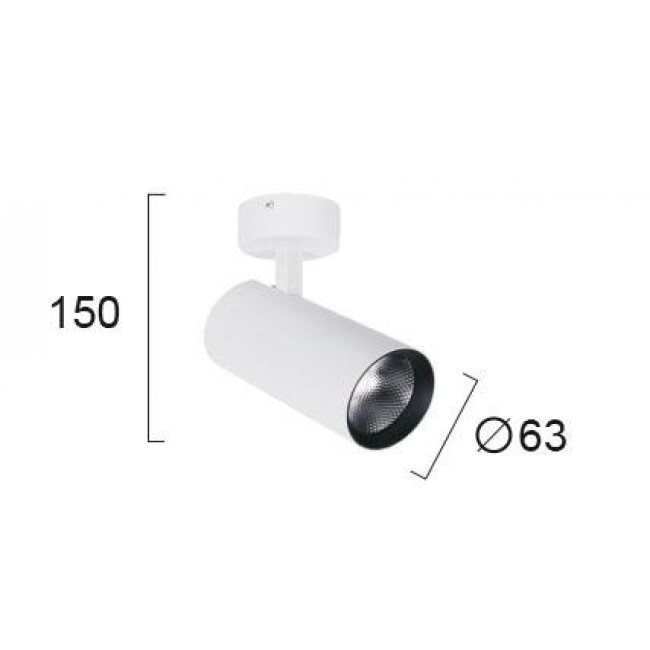 Σποτ Οροφής LED 15W 3000k Λευκό Nestor 4214500 VIOKEF