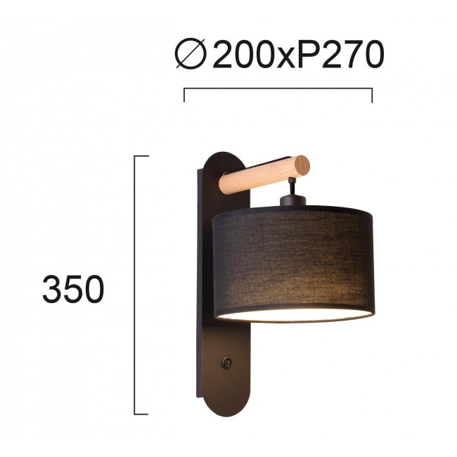 Απλίκα E14 Μαύρο Romeo 4221200 VIOKEF