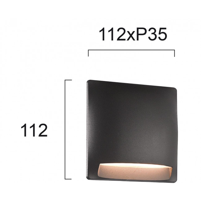 Απλίκα LED 3W 3000k Ανθρακί Mode 4223901 VIOKEF