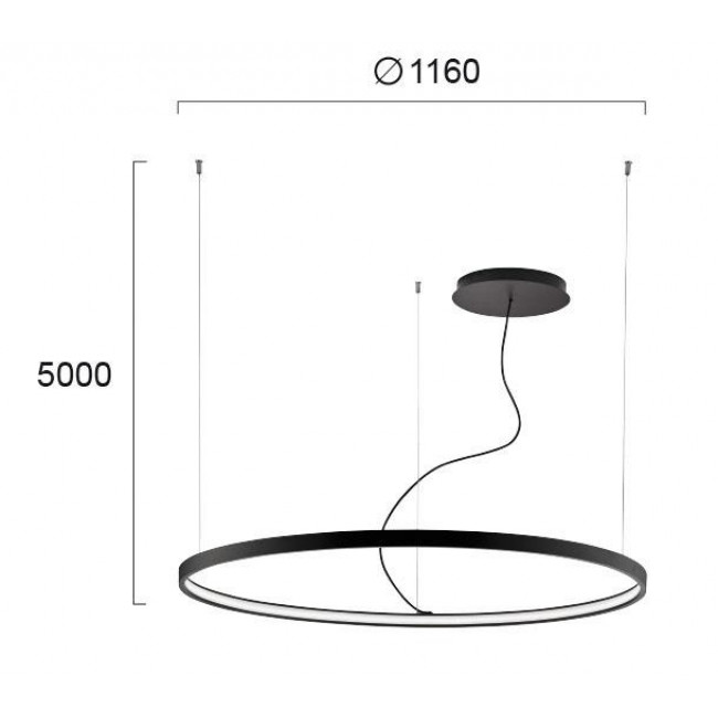 Φωτιστικό LED 69W 4000k Μαύρο Verdi 4224401 VIOKEF