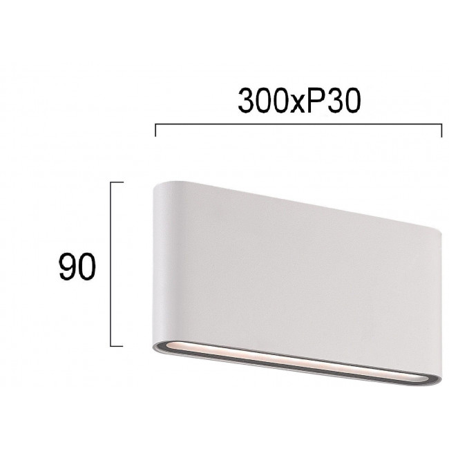 Απλίκα LED 22W 3000K Λευκό Argon 4226700 VIOKEF