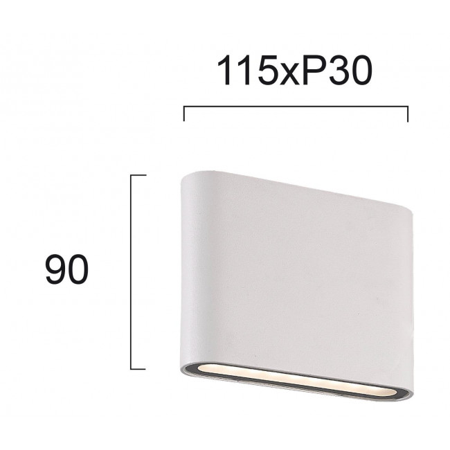 Απλίκα LED 3W 3000k Ανθρακί Argon 4226800 VIOKEF