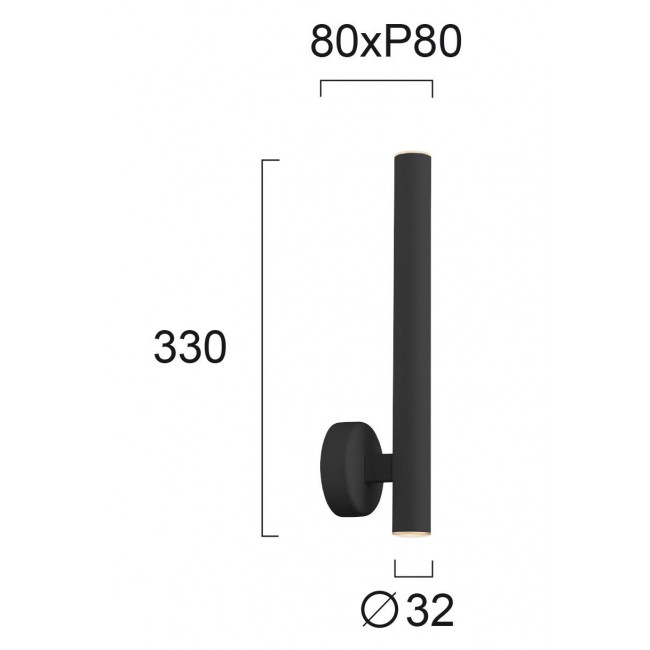 Απλίκα LED 10W 3000k Μαύρο Elliot 4227300 VIOKEF