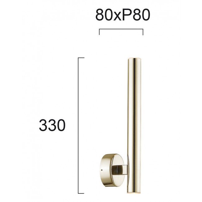 Απλίκα LED 10W 3000k Χρυσό Elliot 4227301 VIOKEF