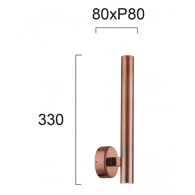 Απλίκα LED 10W 3000k Χαλκός Elliot 4227302 VIOKEF