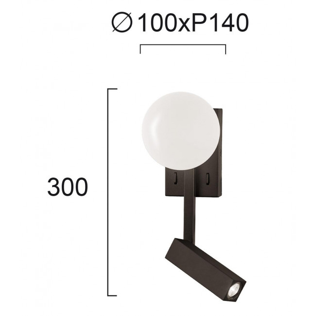 Απλίκα LED 8W 3000K Μαύρο Και Λευκό Reflect 4229000 VIOKEF
