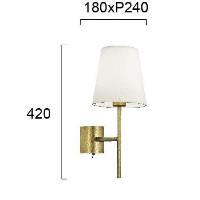 Απλίκα E27 Χρυσό Και Λεύκο Sonia 4229200 VIOKEF