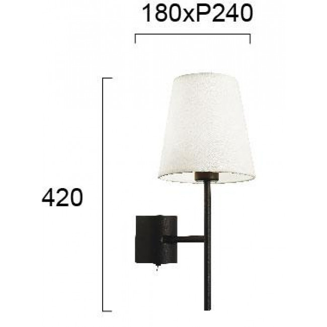 Απλίκα E27 Μαύρο Και Λεύκο Sonia 4229201 VIOKEF