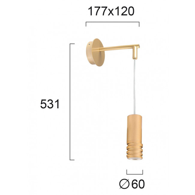 Απλίκα GU10 Χρυσό Paloma 4233101 VIOKEF