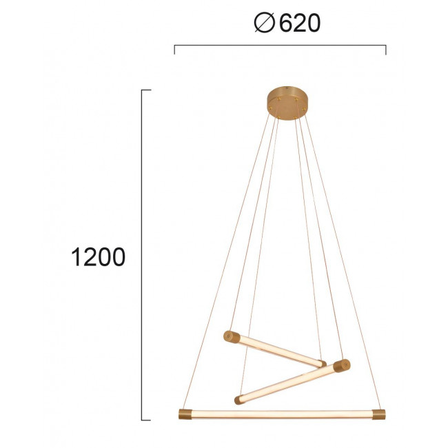 Φωτιστικό LED 30W 3000k Χρυσό 4237500 VIOKEF