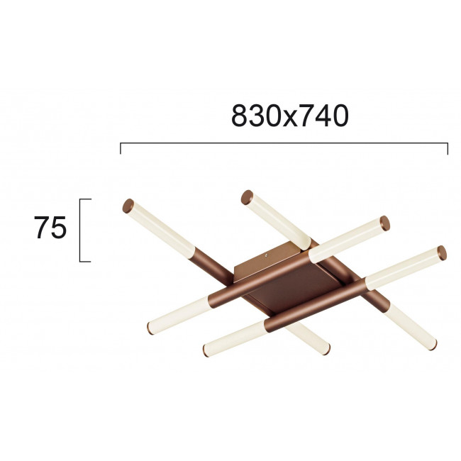 Φωτιστικό LED 48W 3000k Καφέ Tronco 4239800 VIOKEF