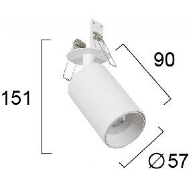Σπότ Χωνευτό GU10 Λευκό Κινητό Stage 4241000 VIOKEF