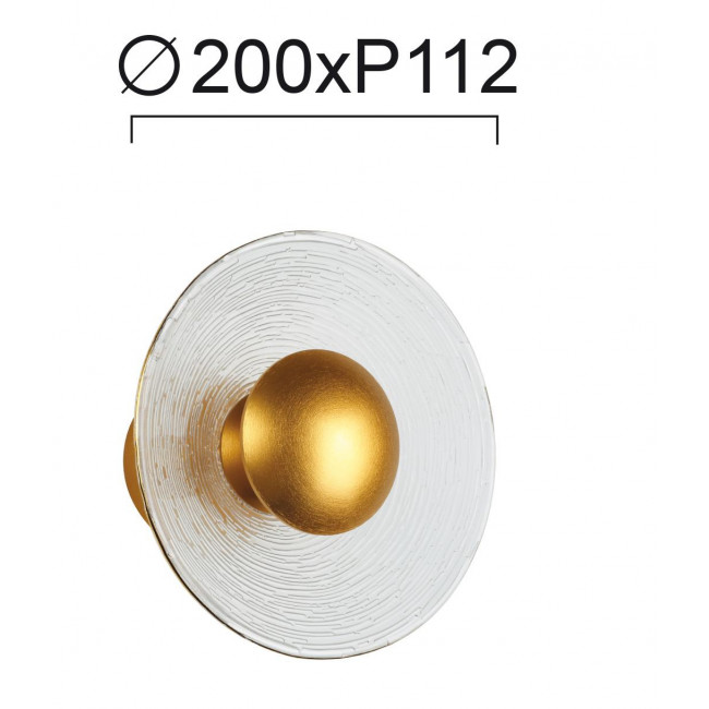 Απλίκα LED 8W 3000k Χρυσό Glamour 4241100 VIOKEF