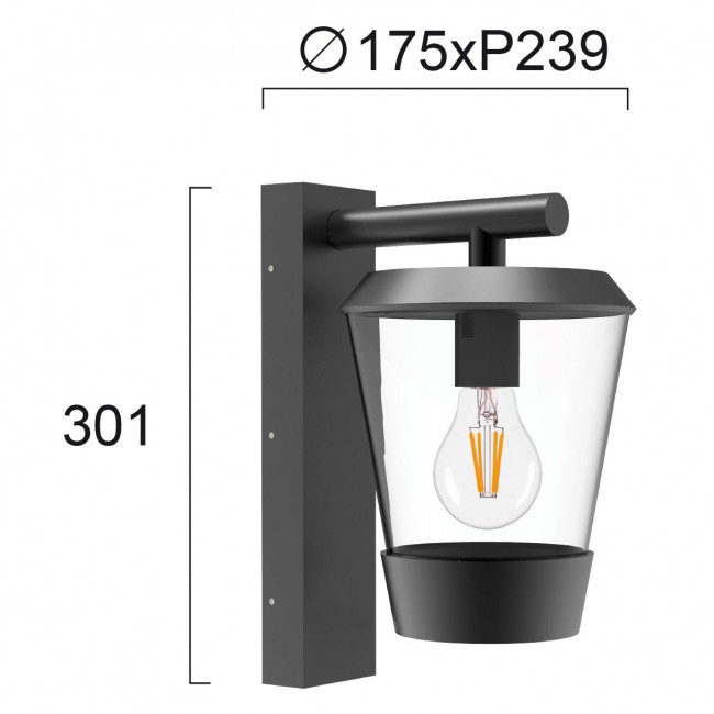 Απλίκα E27 Ανθρακί Sirio 4242500 VIOKEF