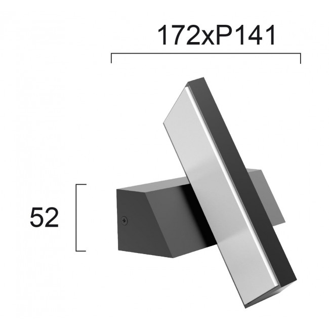 Απλίκα LED 13W 3000K Ανθρακί Casteo 4242800 VIOKEF