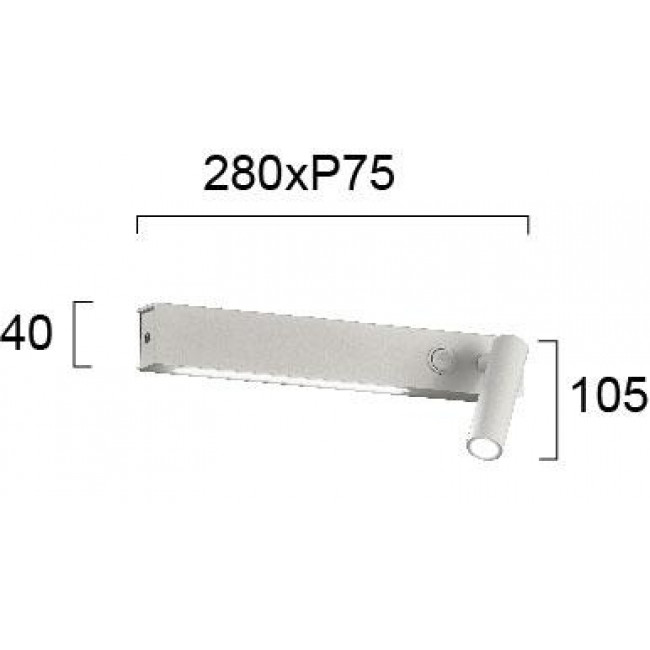 Απλίκα LED 9W 3000K Λευκό Molly 4243500 VIOKEF