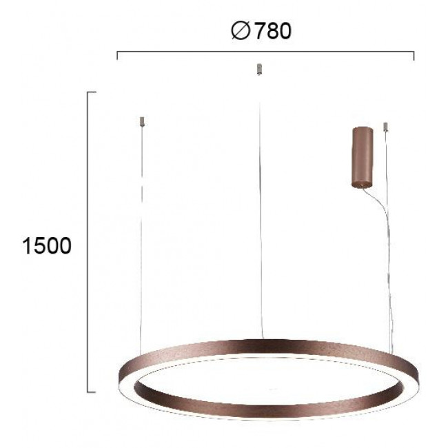 Φωτιστικό LED 60W 3000k Καφέ Choco 4244600 VIOKEF