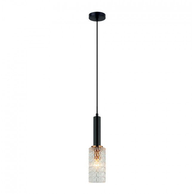 Φωτιστικό Μονόφωτο E14 Μαύρο Και Διάφανο Lira 4246200 VIOKEF