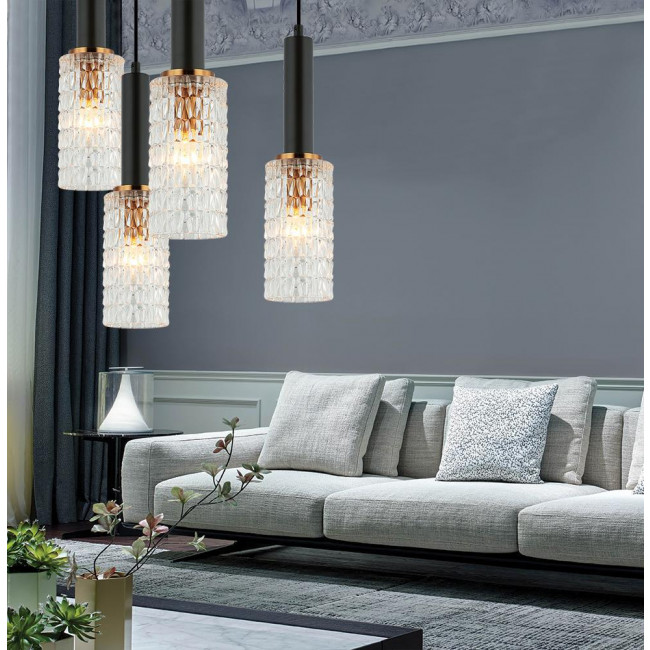 Φωτιστικό Μονόφωτο E14 Μαύρο Και Διάφανο Lira 4246200 VIOKEF