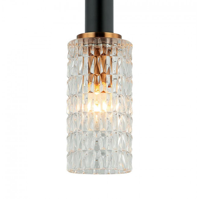 Φωτιστικό Μονόφωτο E14 Μαύρο Και Διάφανο Lira 4246200 VIOKEF