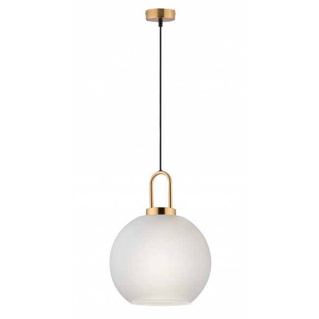 Φωτιστικό Μονόφωτο E27 Ορείχαλκος Και Λευκό Doria 4249500 VIOKEF